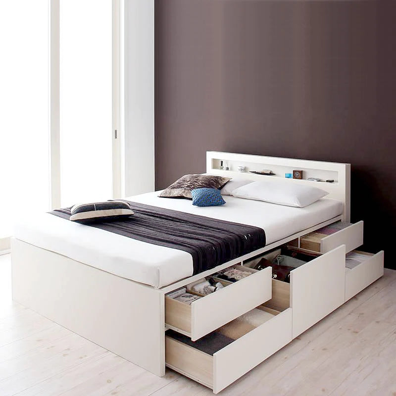 ベッドフレーム シングル ホワイト約198×98×60.5 cm ベッド シングル