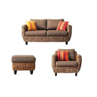 ソファ2点&オットマン 3点セット 1人掛け + 2人掛け ウォーターヒヤシンス