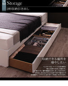 収納ベッド セミダブル LEDライト コンセント付き プレミアムボンネルコイル マットレス付き