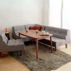 ダイニングテーブル 幅105 こたつ付き ダイニングセット 5点セット テーブル +2人掛けソファ1脚+1人掛けソファ2脚+コーナーソファ1脚