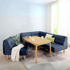 ダイニングテーブル 幅105 こたつ付き ダイニングセット 5点セット(テーブル+2人掛けソファ1脚+1人掛けソファ2脚+コーナーソファ1脚