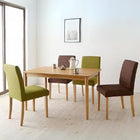 ダイニング5点セット(テーブル+チェア4脚) W120 洗えるカバーリング