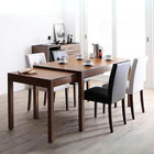 ダイニングセット 5点セット(テーブル+チェア4) W135-235 スライド伸長式 エクステンション テーブル