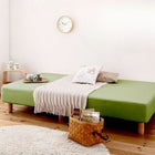 マットレスベッド ショート丈分割式 ボンネル ベッドパッド・シーツセット付き セミシングル ショート丈 脚22cm