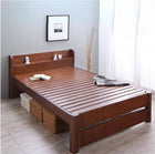 天然木すのこベッド 6段階高さ調節 ベッドフレームのみ マットレス無し ダブル