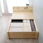 天然木すのこベッド 6段階高さ調節 フランスベッド マルチラススーパースプリング ダブル