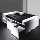 ベッド 収納付きベッド 大容量 セミダブル 薄型スタンダードボンネルコイル 引出し2杯