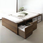 布団ベッド 収納 大容量 セミダブル 薄型スタンダードボンネルコイル 引出し2杯 ハイタイプ