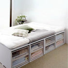 布団ベッド 収納 大容量 シングル薄型スタンダードポケットコイル 引き出しなし ハイタイプ