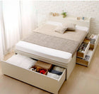 チェストベッド 国産 組立設置付 引き出し 薄型プレミアムポケットコイル シングル