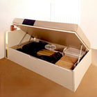 収納ベッド ガス圧式跳ね上げ 薄型スタンダードボンネルコイル 横開き セミダブル 深さラージ