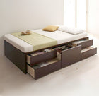 組立設置付 シンプルチェストベッド 薄型プレミアムボンネルコイルマットレス セミダブル