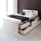 Customer assembly chest bed, thin premium bonnell coil mattress, double