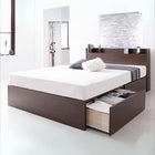 お客様組立 国産 ベッド 収納 薄型抗菌国産ポケットコイル 床板仕様 ダブル