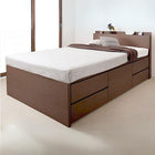 収納ベッド 国産 組立設置付 薄型スタンダードポケットコイル シングル