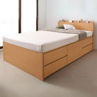 収納ベッド 国産 組立設置付 薄型スタンダードポケットコイル セミダブル