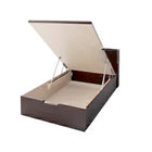 ベッドフレームのみ セミダブルベッド ベット 跳ね上げ 収納 深さグランド 組立設置付 縦開き