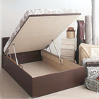 跳ね上げ ベッド 収納 セミダブル 薄型スタンダードボンネルコイル縦開き 深さグランド 組立設置付