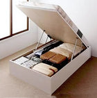 ベッド フランスベッド マルチラススーパースプリングマットレス付き 縦開き 深さラージ ベッド セミシングル 組立設置付 跳ね上げ 収納