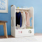 ハンガーラック 女の子向け 落書きが消せる ホワイトキッズ収納 子供