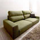 フロアソファ 3人掛け ソファー ワイド肘 ハイタイプ