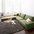 フロアソファー カウチソファ ソファー&オットマンセット ロータイプ 4人掛け