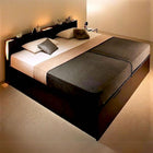 ガス式 ベッド 収納 跳ね上げ キング SS+S 薄型プレミアムボンネルコイル 縦開き ガス圧 組立設置付