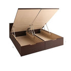 ベッドフレームのみ ガス圧 跳ね上げ ベッド 収納 縦開き ワイドK200 組立設置付