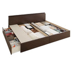 ベッド 連結 収納 ベッドフレームのみ A+Bタイプ ワイドK200 組立設置付