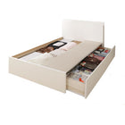 ベッドフレームのみ ベッド セミダブル 連結収納 壁付けできる 国産 ファミリー Aタイプ お客様組立