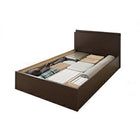 ベッド セミダブル 連結収納 組立設置付 壁付け 国産 ファミリー スタンダードボンネルコイル Bタイプ