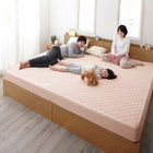 ボックスシーツ 単品 パッド一体型 ワイドK240 大きなファミリーサイズ タオル コットン 100%