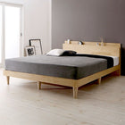 すのこベッド 棚 コンセント プレミアムボンネルコイル ダブル