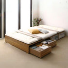 ベッドフレームのみ 布団ベッド 収納 大容量 シングル 引出し4杯 ロータイプ シングル