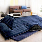 こたつ掛布団&敷布団2点セット 5mm厚ウレタン入り敷布団タイプ 6尺長方形 90×180cm 天板対応 裏プレミアム毛布つき