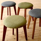 単品 スツール 1人掛け ガラスと木の異素材MIXモダン用