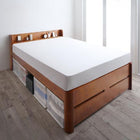 ダブルベッド 国産カバーポケットコイル ダブル 高さ調節 天然木すのこベッド