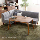 こたつ リビングダイニング 4点セット(テーブル+2人掛けソファ1脚+1人掛けソファ1脚+コーナーソファ1脚) W105 高さ調節