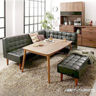 こたつ リビング ダイニング 4点セット(テーブル+ソファ1脚+アームソファ1脚+ベンチ1脚) 右アーム W135 ヴィンテージ