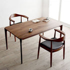 ダイニング 3点セット(テーブル+チェア2脚) W150 天然木 ウォールナット無垢材 北欧