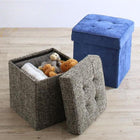 単品 リビングダイニング スツール プレミアム生地 1人掛け 収納付き