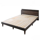 すのこベッド ベットフレームのみ ダブル 棚・コンセント