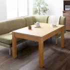 こたつソファダイニング 4点セット(テーブル+2Pソファ1脚+1Pソファ1脚+コーナーソファ1脚) W120-180 高さ調節 3段階伸長式 大型