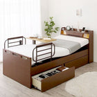 電動ベッド ラクストレージ ポケットコイルマットレス付き 1モーター シングル お客様組立