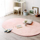 楕円形シャギーラグ130×190cm(オーバル) ピンク系カラーがおしゃれなミックスカラーの洗える