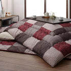 こたつ 布団 掛布団&敷布団 2点セット 正方形 75×75 天板対応 市松模様