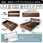 ベッド ベッドフレームのみ ダブル ロングセラー 人気  収納付き 木製ベッド コンセント付き 収納ベッド ナチュラル ブラック ホワイト