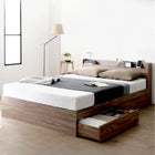 お客様組立 ベッド 棚コンセント 収納 ゾーンコイルマットレス セミダブル