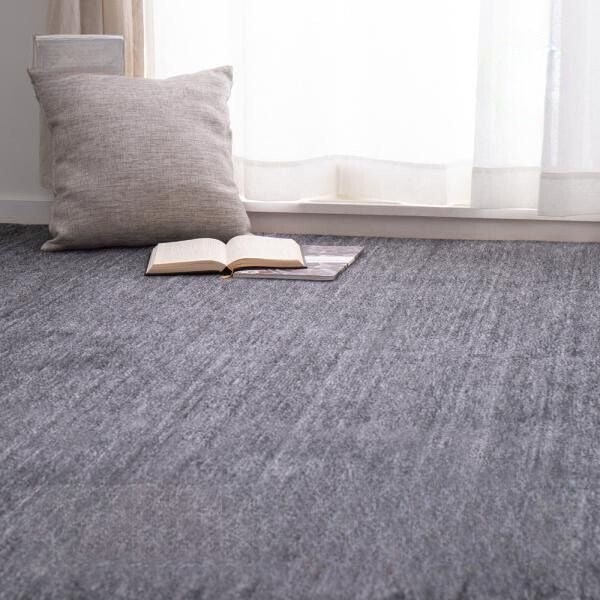 防炎 ラグマット/絨毯 〔江戸間12畳 エクリュ〕 ホットカーペット対応 日本製 『ジェイド』 プレーベル〔代引不可〕[21] 防炎加工の平織カーペット モーエン 江戸間6畳 カーペット ラグマット