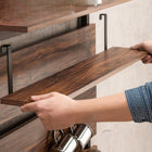 ウォールラック棚板 2枚組 80×17.5×15cm ブラウン/ブラック